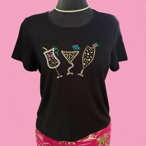 Coral Bay Black Graphic Women's Tee